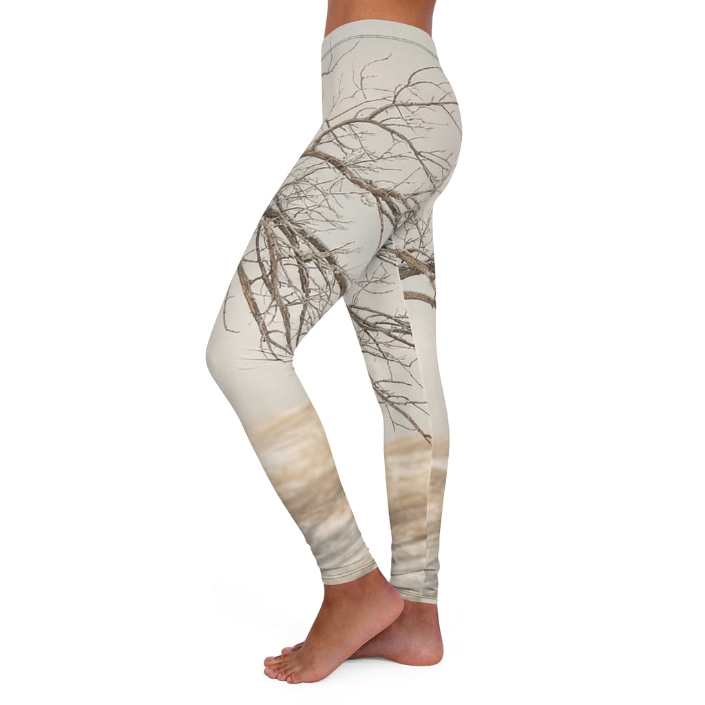 Women's Casual Spandex Leggings - Winter Branch Solitude......