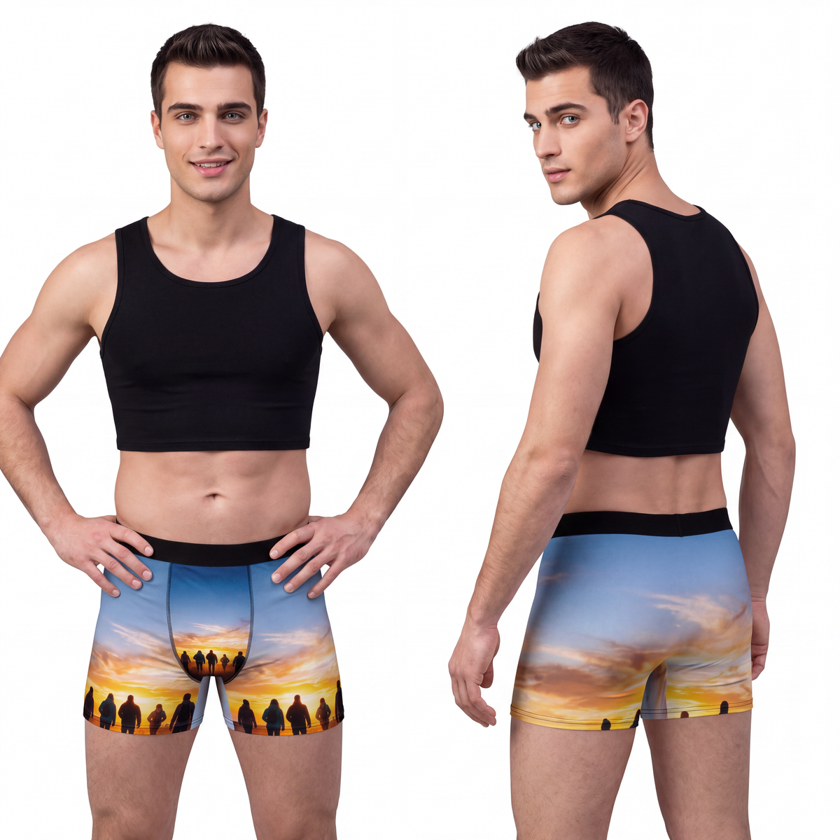 Men's Boxer Briefs - Sunset Trail | Echovira Gallery