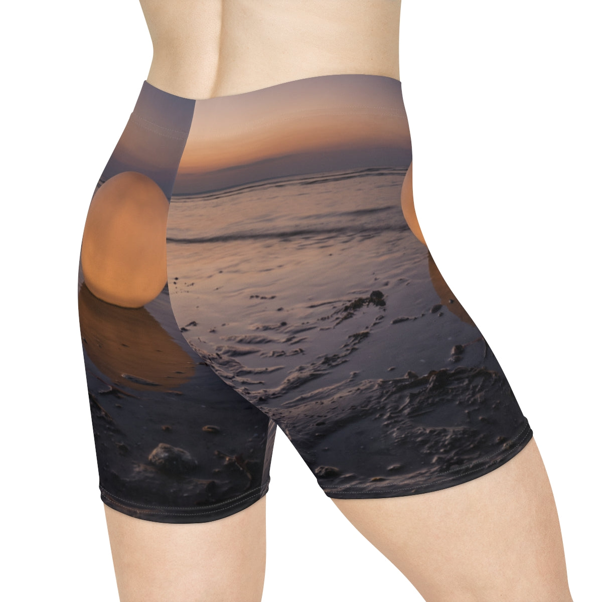 Women's Biker Shorts - Twilight Coast Glow | Echovira...