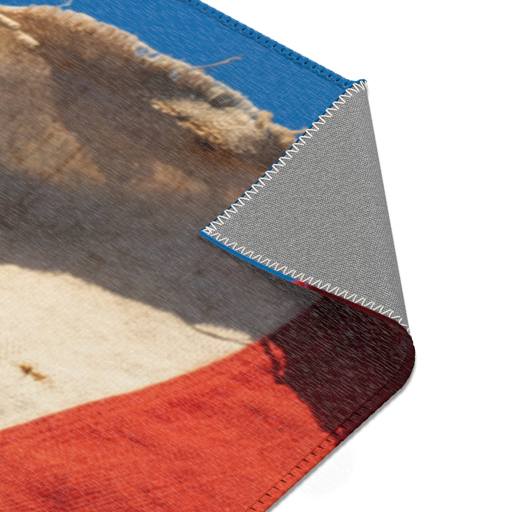 Area Rug - Persian Lion and Sun Flag | Echovira Gallery