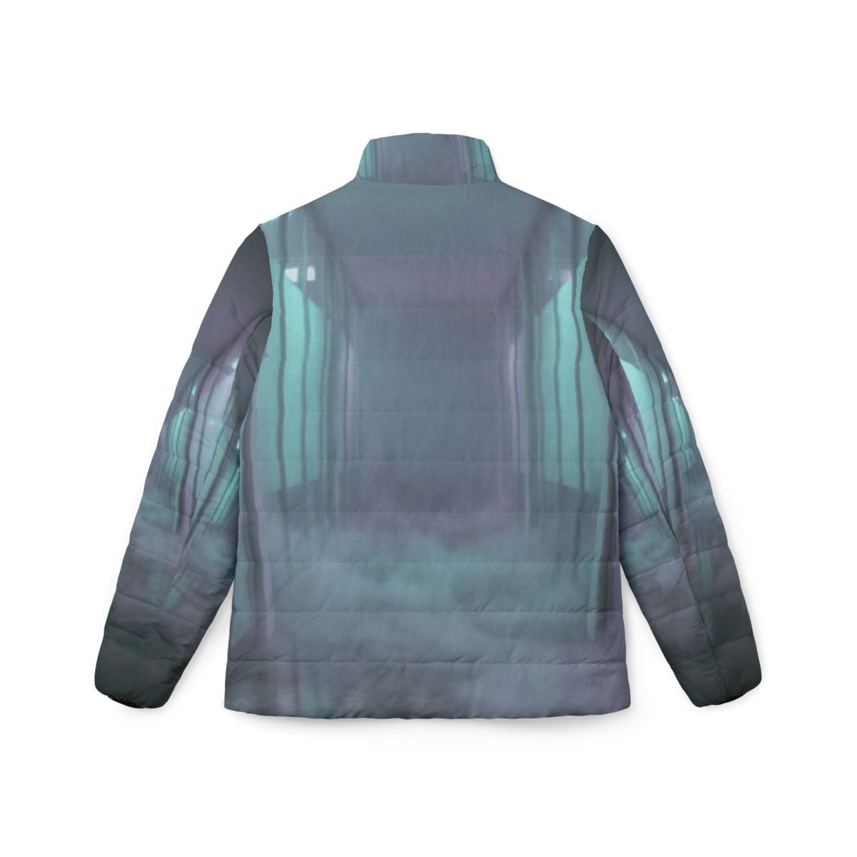 Women's Puffer Jacket - Liminal Corridor Fog Art Print |...