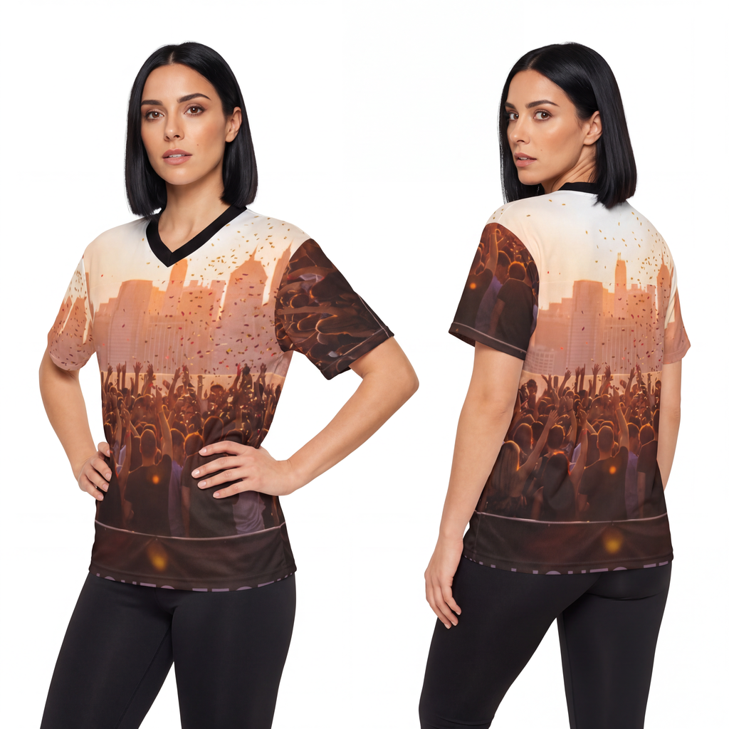 Unisex Football Jersey - City Lights | Echovira Gallery