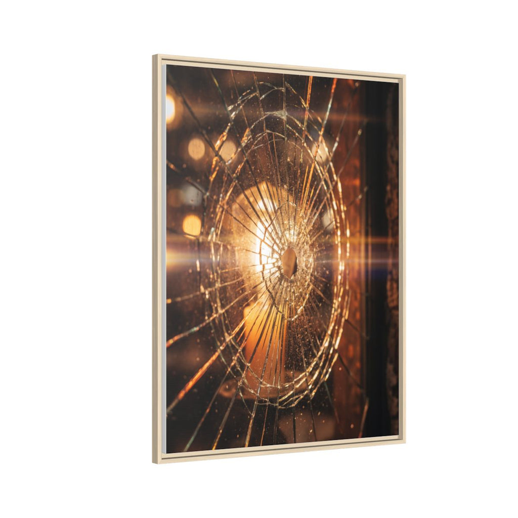 Framed Matte Canvas - Shattered Glass