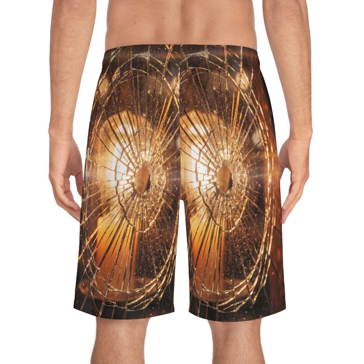 Men's Board Shorts - Shattered Amber Light | Echovira...