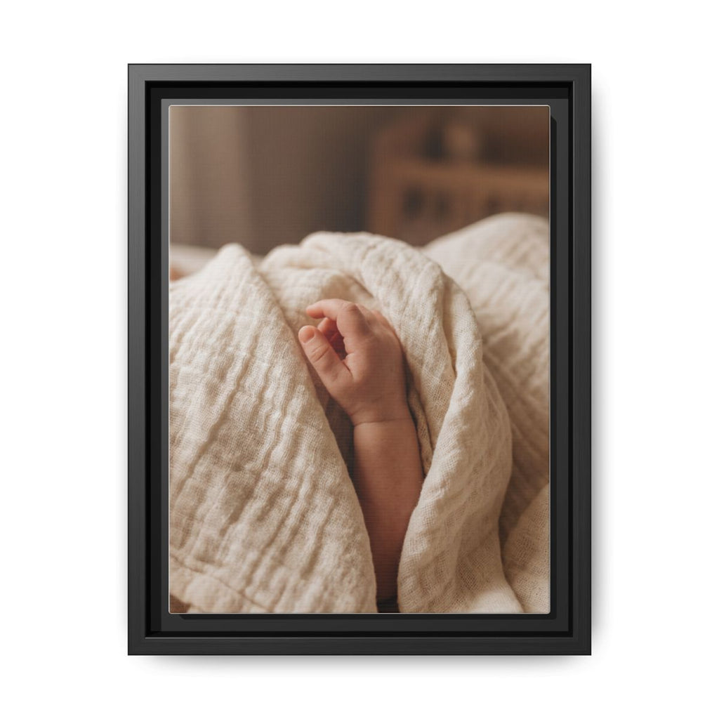 Framed Matte Canvas - Neutral Nursery — Black / 1.25"