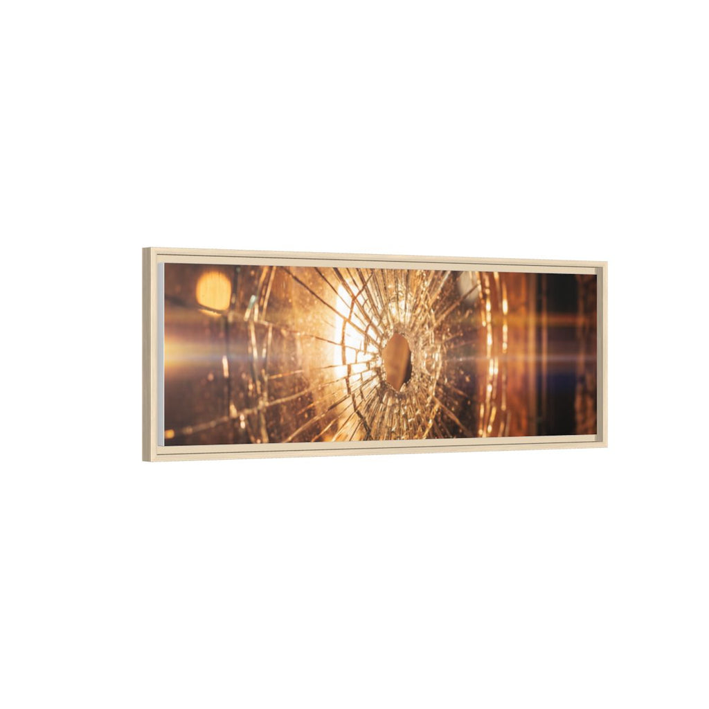 Framed Matte Canvas - Shattered Glass — Natural / 1.25"