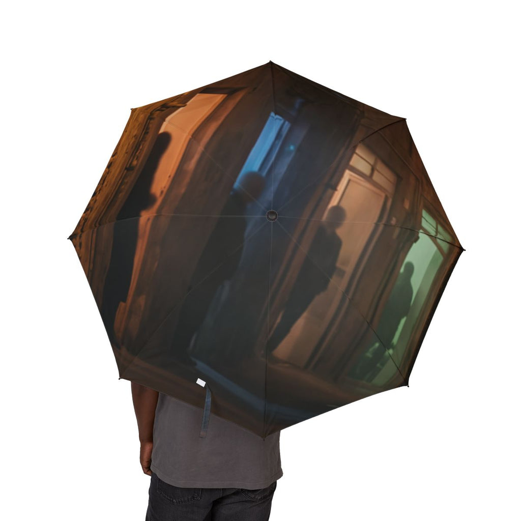 Semi-Automatic Foldable Umbrella - Shadowed Alleyway Mystery...