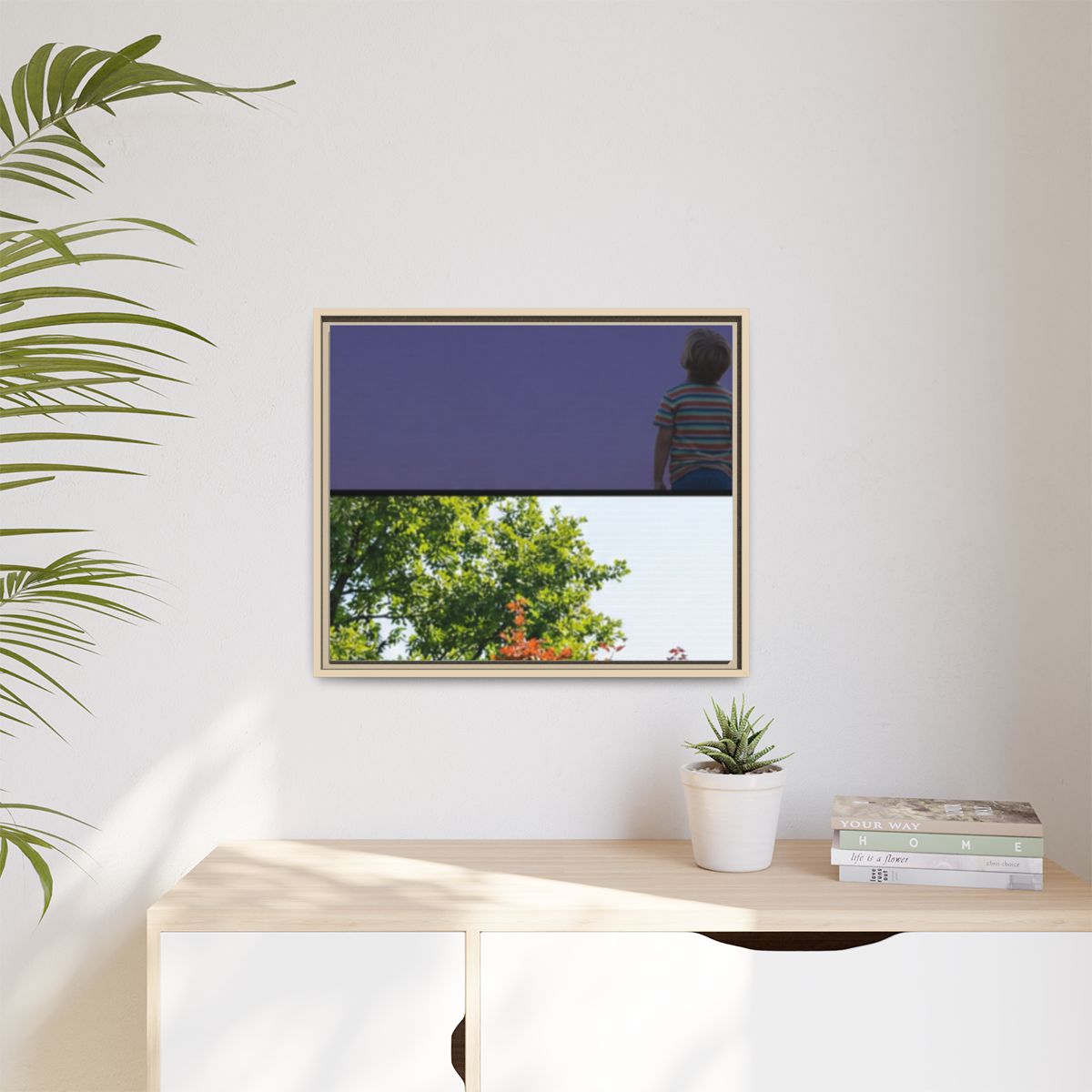 Matte Canvas, Framed - Stardust & Forest Discovery — Natural...