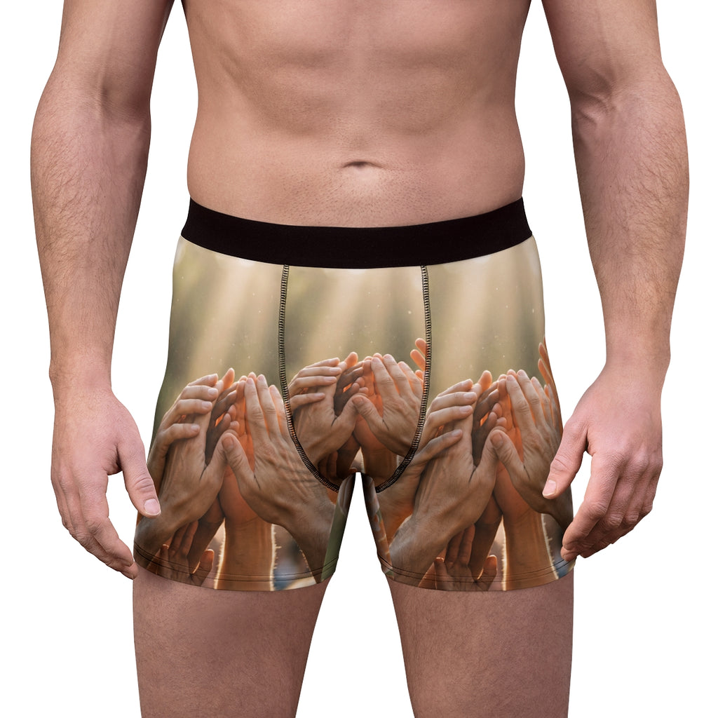 Men's Boxer Briefs - Golden Rays of Unity Wall Art |...