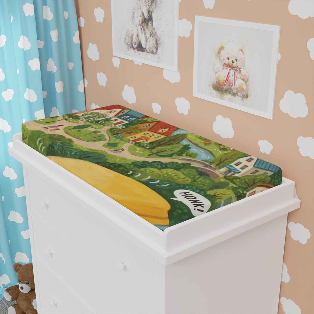 Baby Changing Pad Cover - Sunny Village | Echovira Gallery