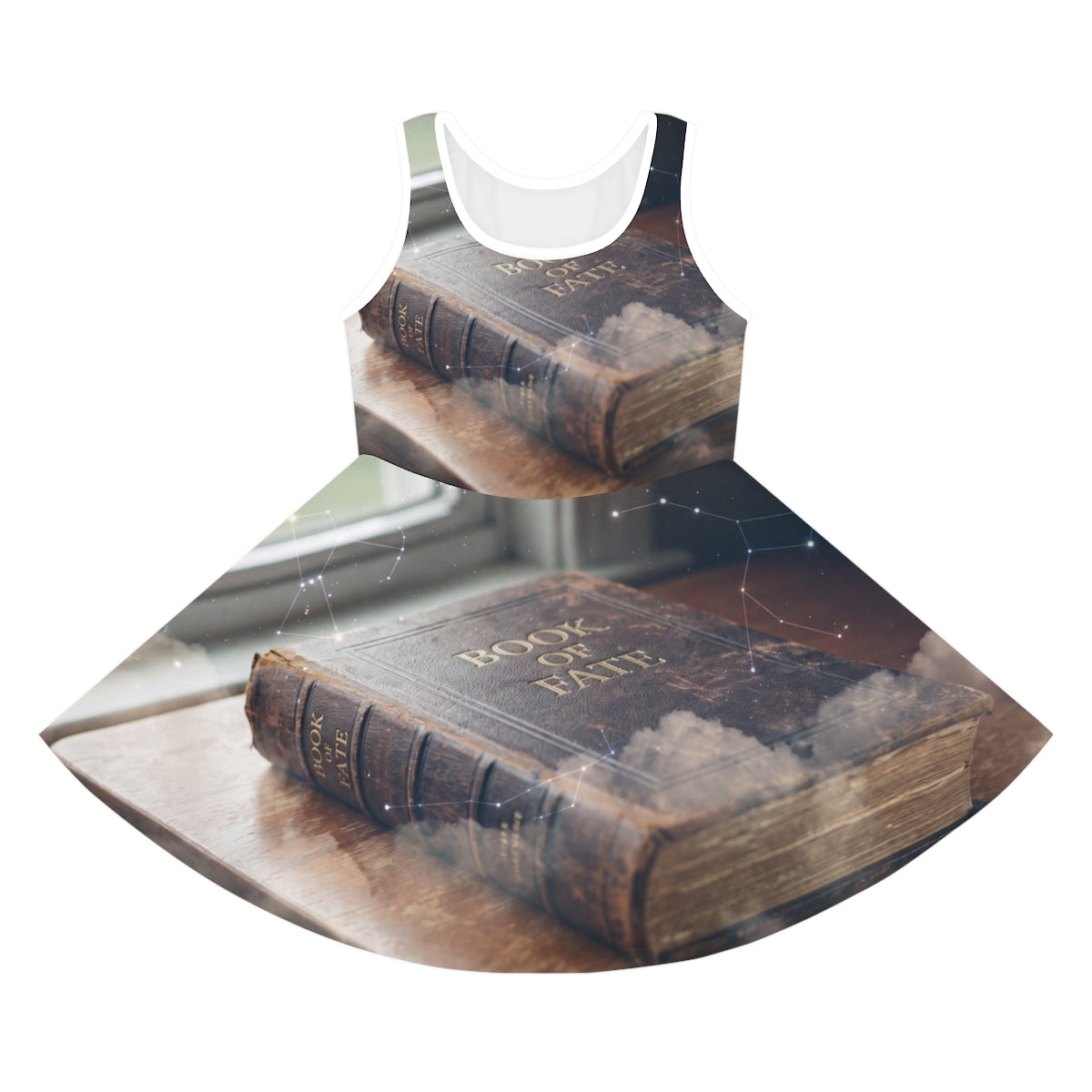 Girls' Sleeveless Sundress with Celestial Tome
