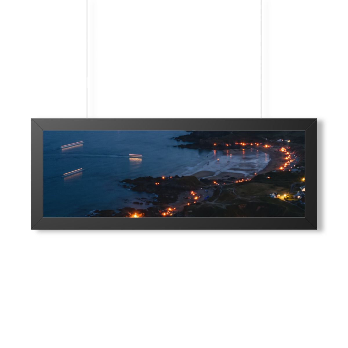 Framed Horizontal Poster - Coastal — Black (14×11, 16×12......