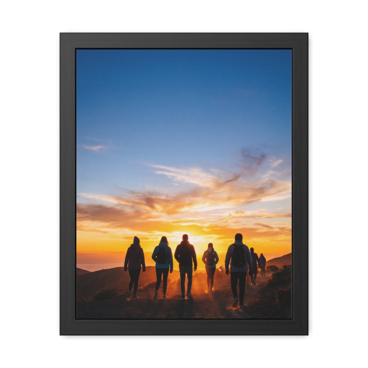 Framed Poster - Sunset Silhouette — Portrait
