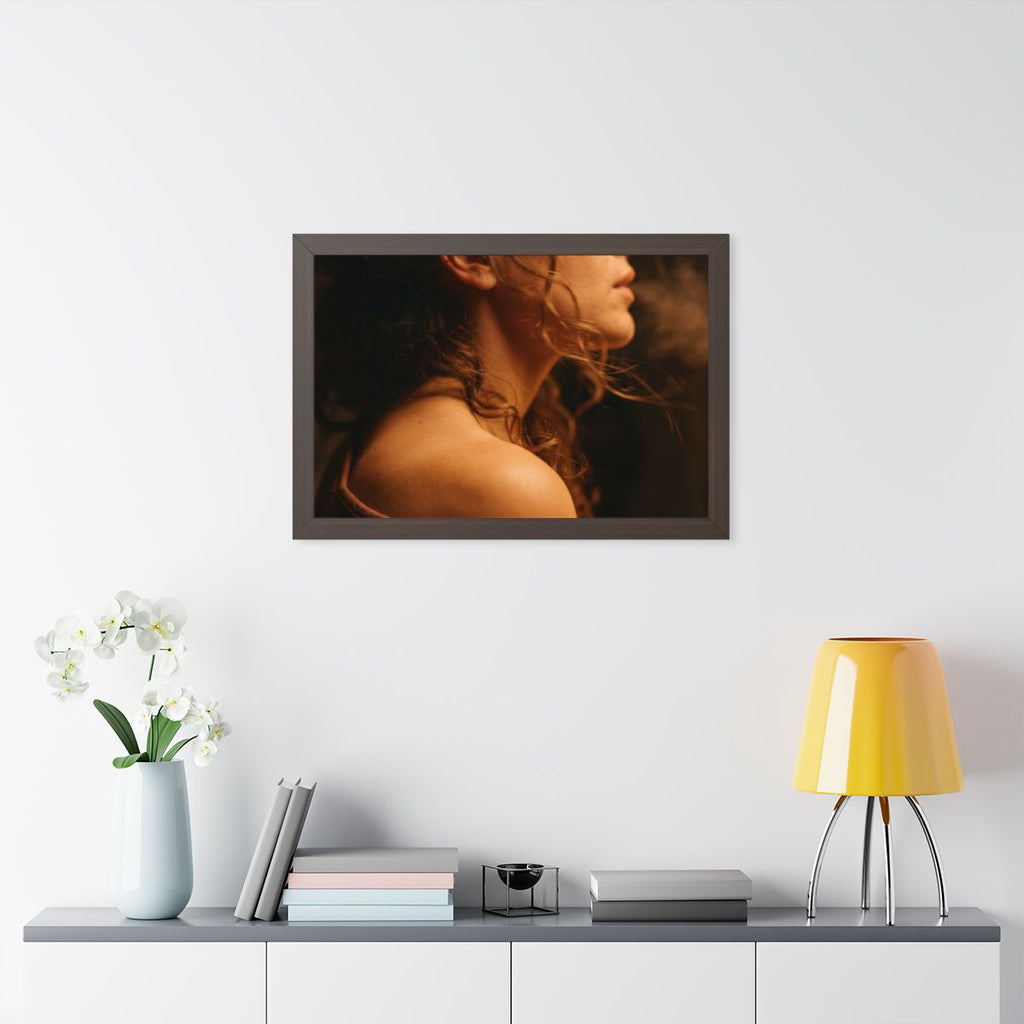 Framed Horizontal Poster - Golden Hour Silhouette Art —... |...