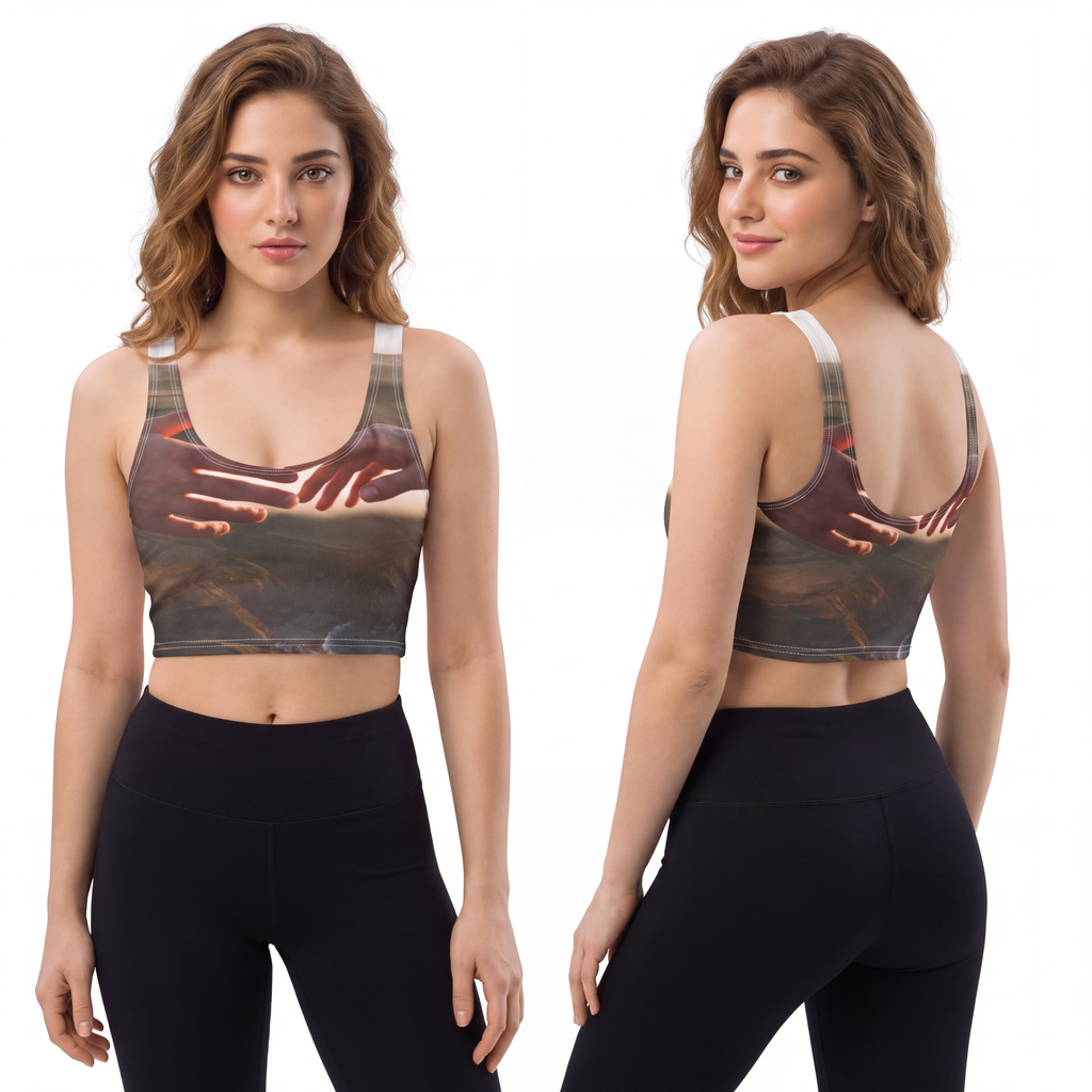 Polyester Sports Bra - The Infinite Touch | Ethereal Coastal...