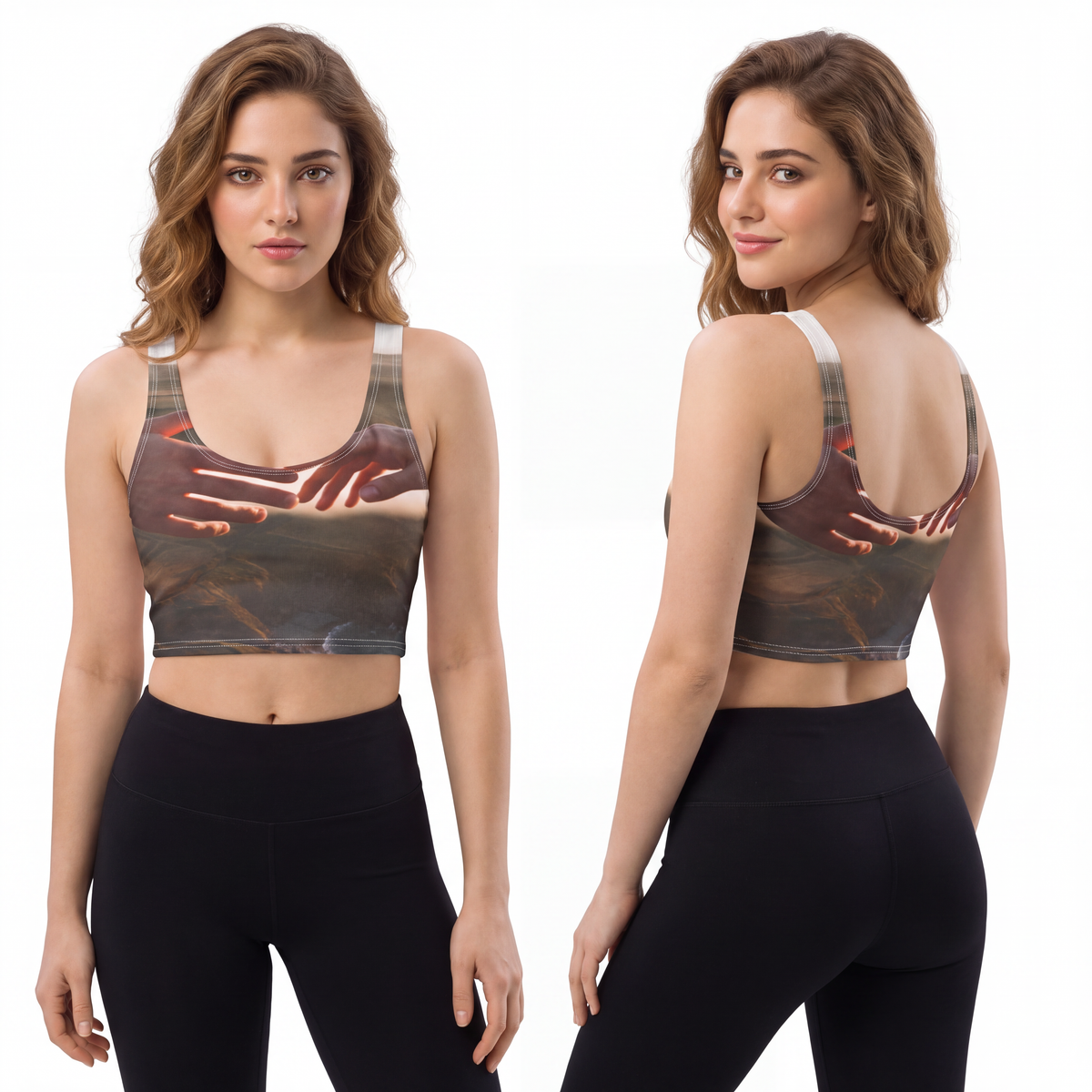 Polyester Sports Bra - The Infinite Touch | Ethereal Coastal...