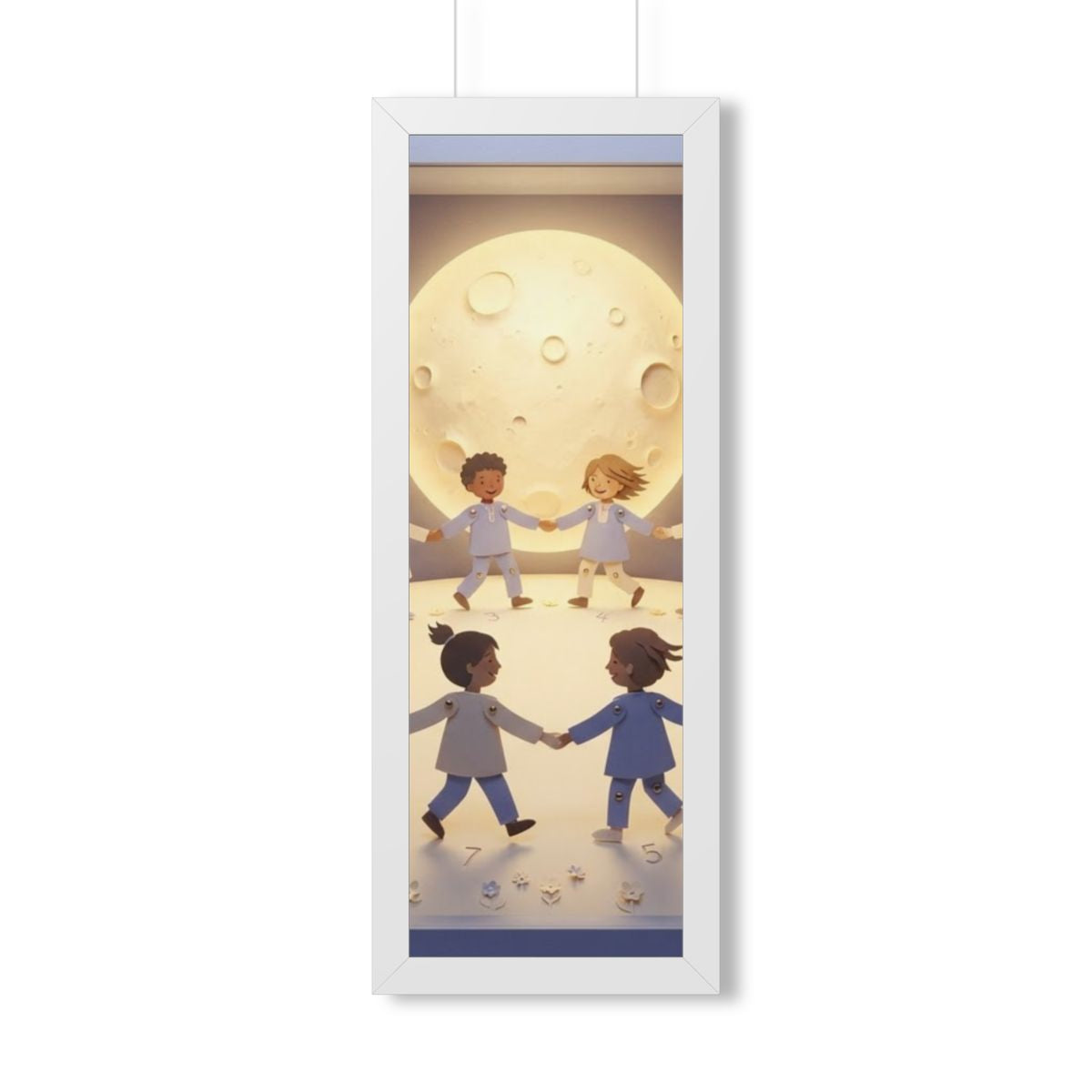 Framed Vertical Poster - Moonlit Lullaby — White (11×14... |...