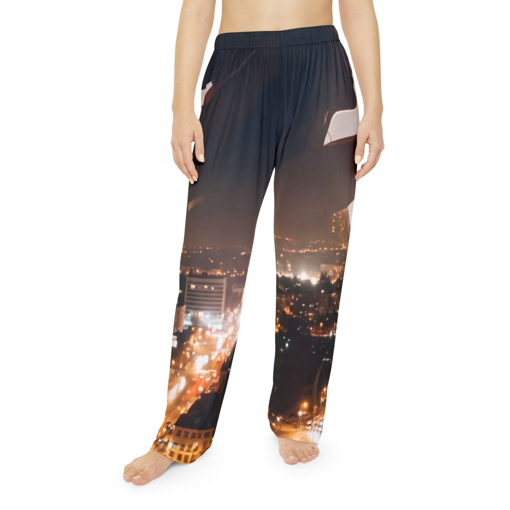 Women's Pajama Pants - Midnight City Skyline | Echovira...