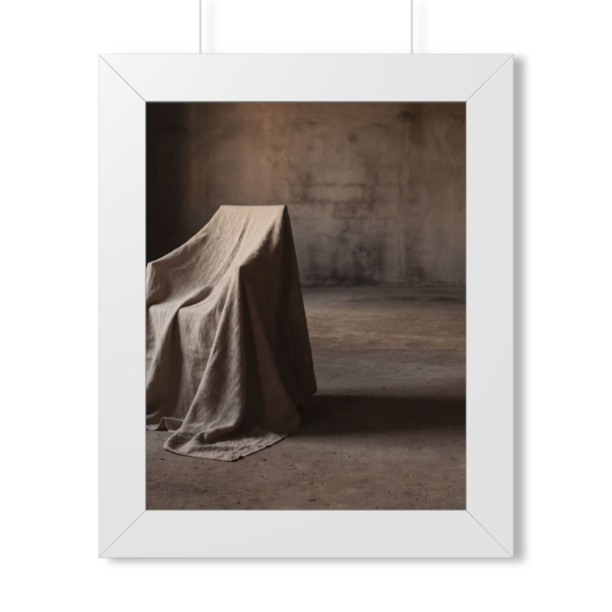 Framed Vertical Poster - Draped Silence Still Life Art... |...