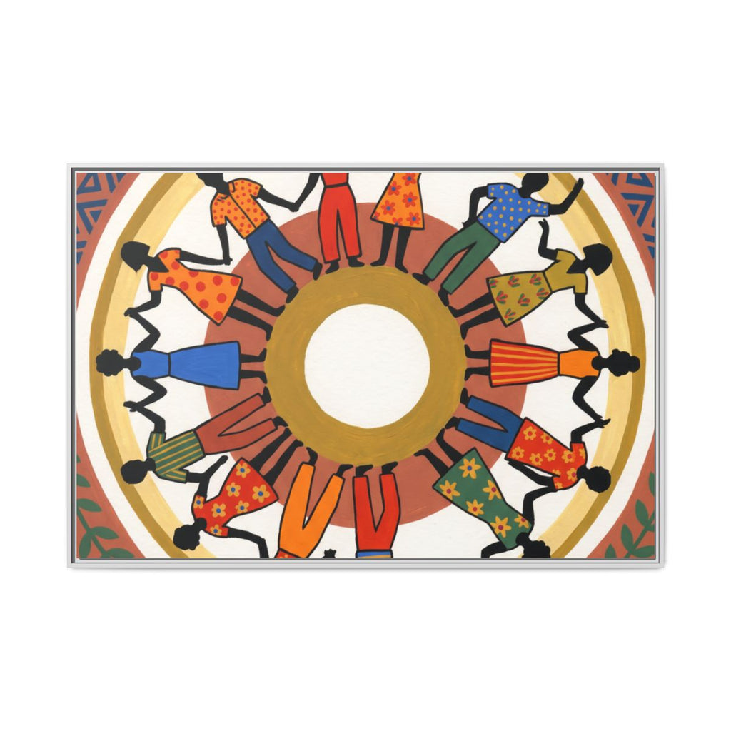 Matte Canvas, Framed - Unity Mandala Folk Art (10×8, 12×9......