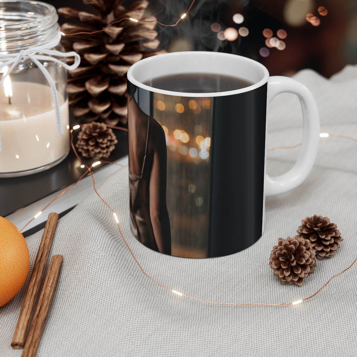 11oz White Mug - Midnight Rain Mood