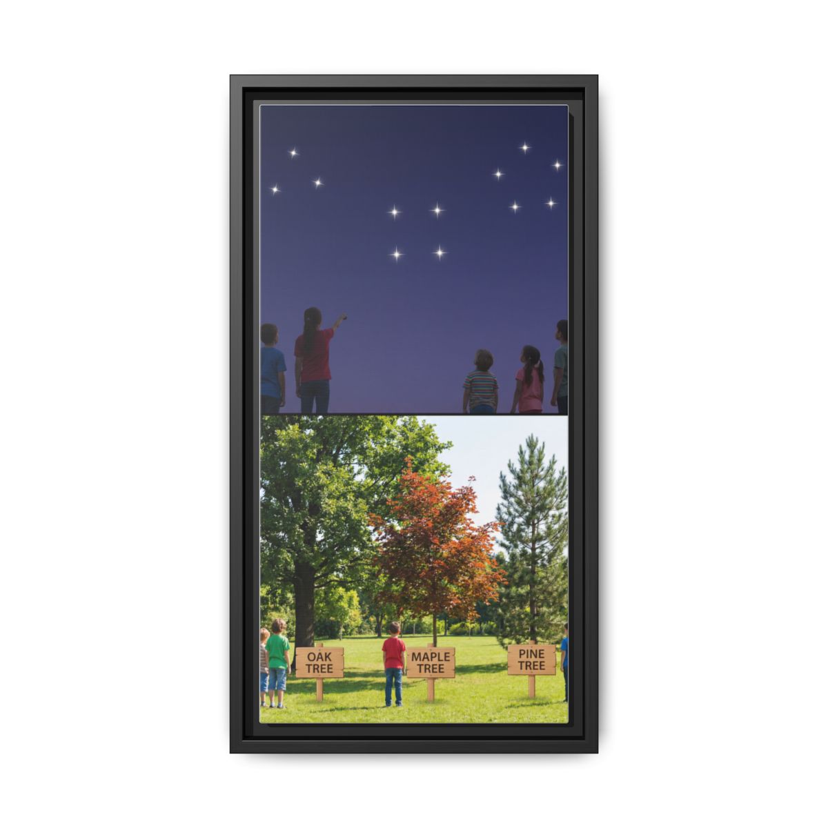 Gerahmte Leinwand (matt) - Discovery — Schwarz / 3,18 cm