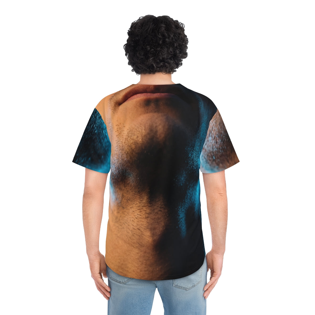 Men's Baseball Jersey - Neon Horizon Portrait | Echovira...