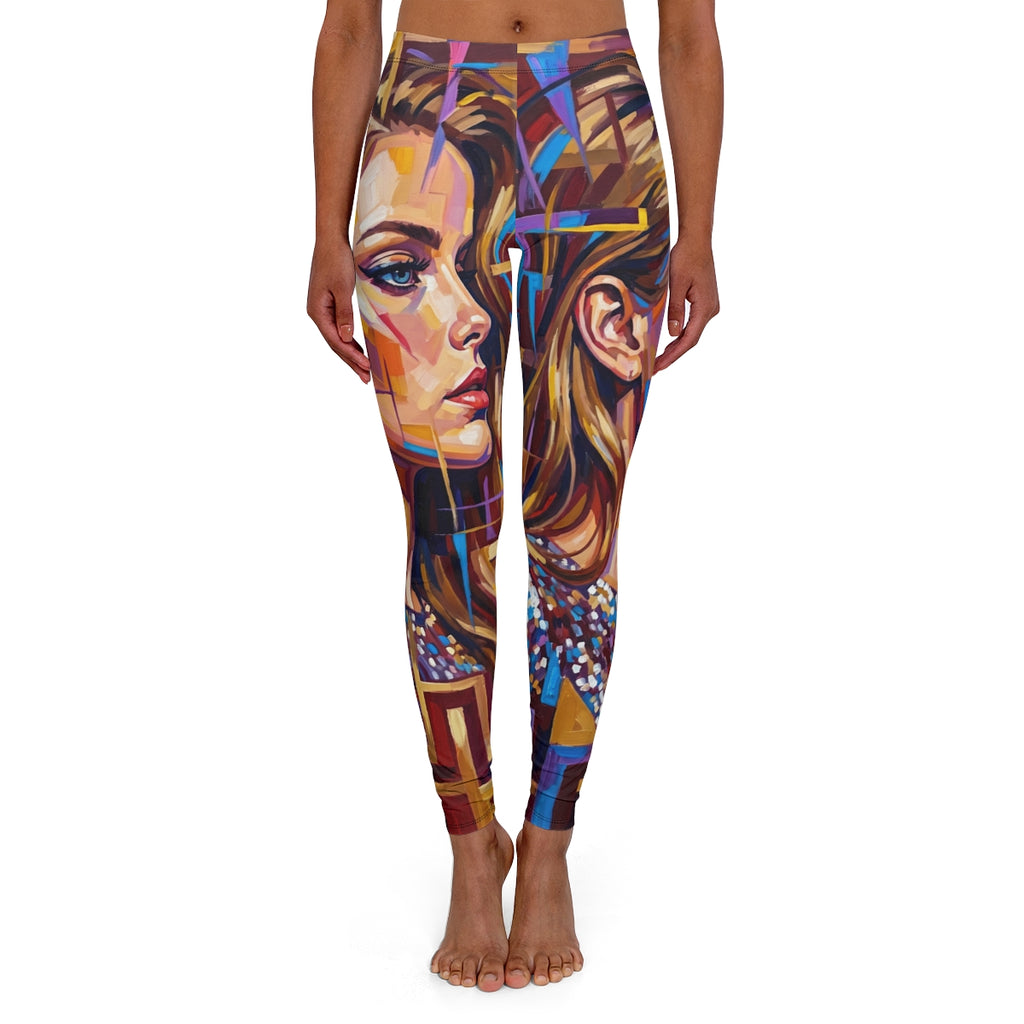 Women's Casual Spandex Leggings - Shattered Elegance |...