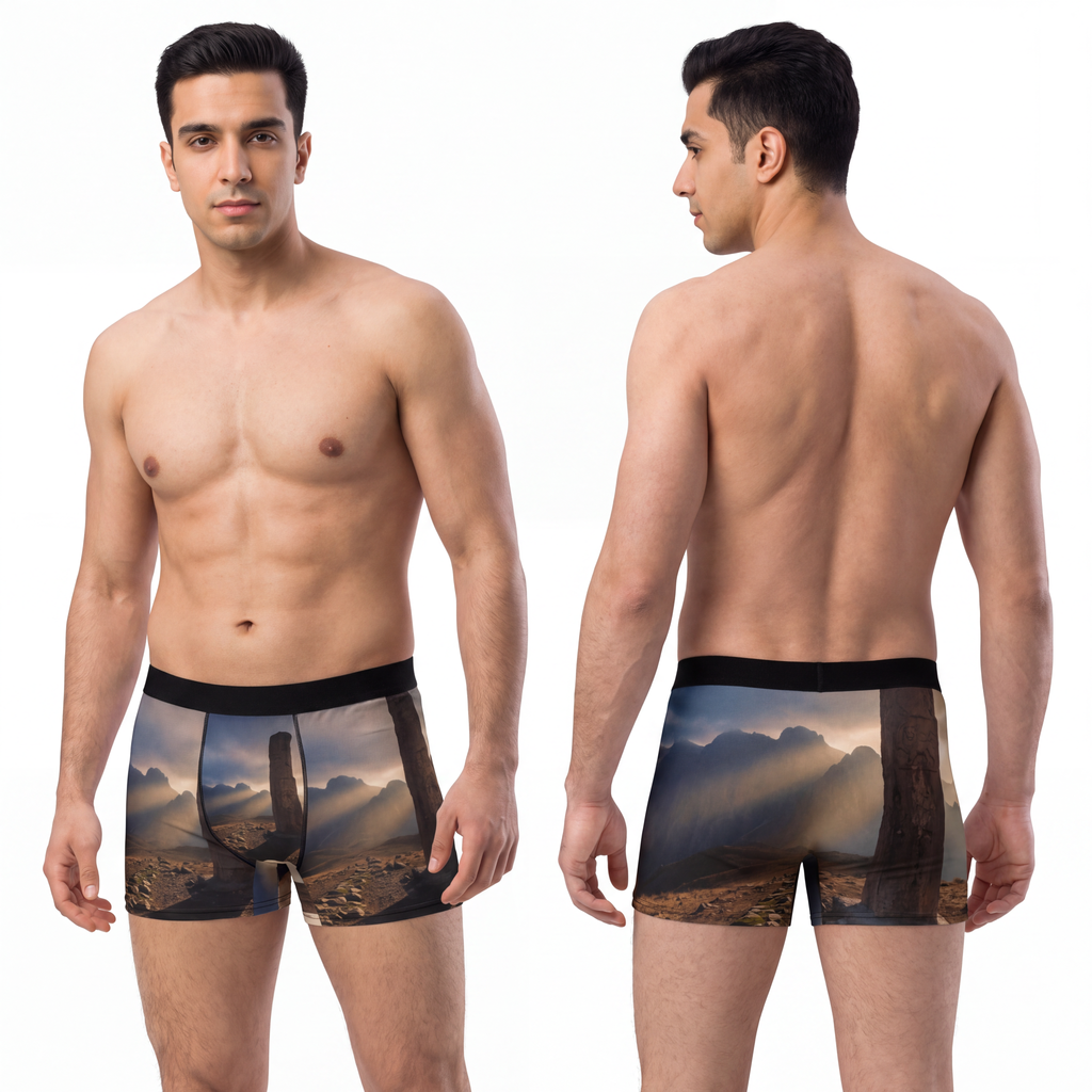 Men's Boxer Briefs - Mystic Monolith Ancient Persian... |...