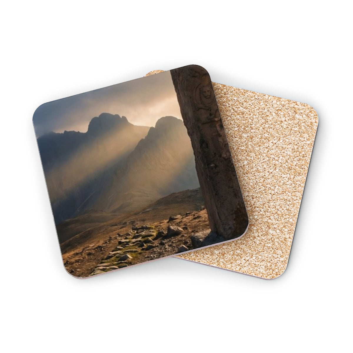 Coasters - Mystic Monolith Ancient Persian Mountain Art (1 &...