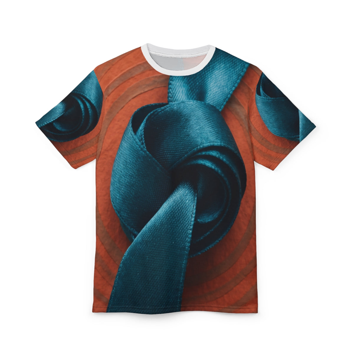 Cerulean Ribbon Knot Unisex Cut and Sew Tee