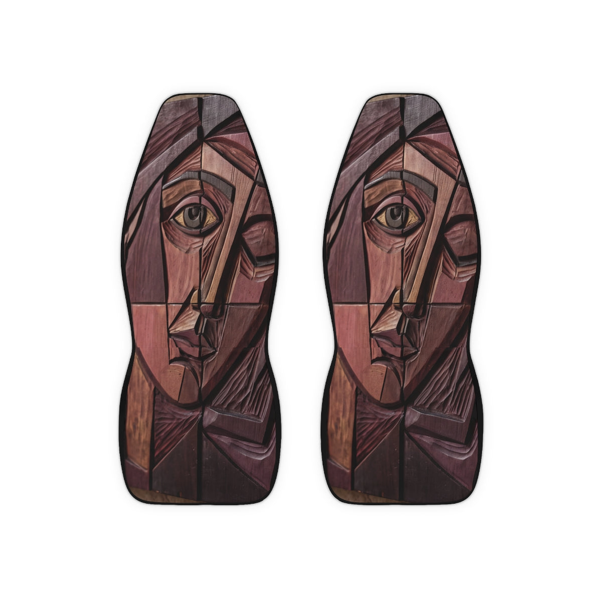 Car Seat Covers - Cubist Relief Wood | Echovira Gallery
