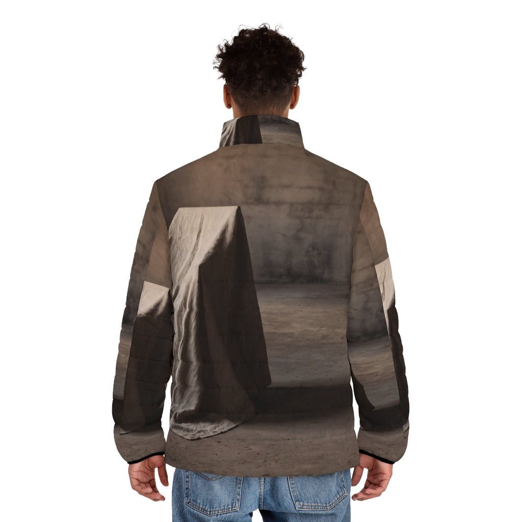 Men's Puffer Jacket - Draped Silence Still Life Art... |...