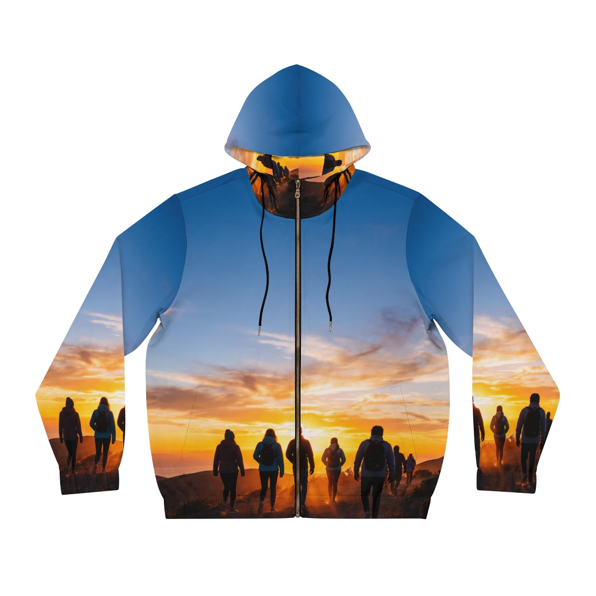 Herren-Kapuzenjacke mit durchgehendem Reißverschluss – Sunrise Journey