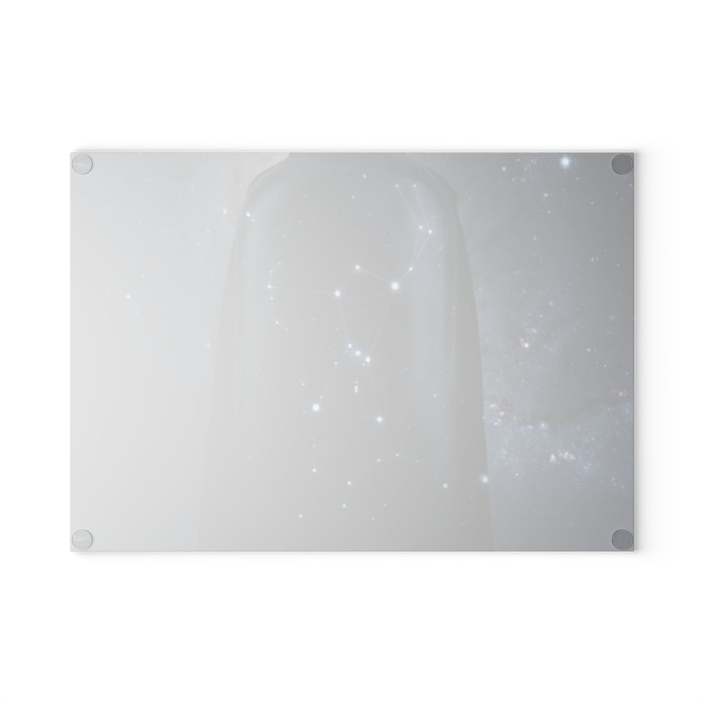 Glass Cutting Board - Cosmic Sentinel Orion Constellation......