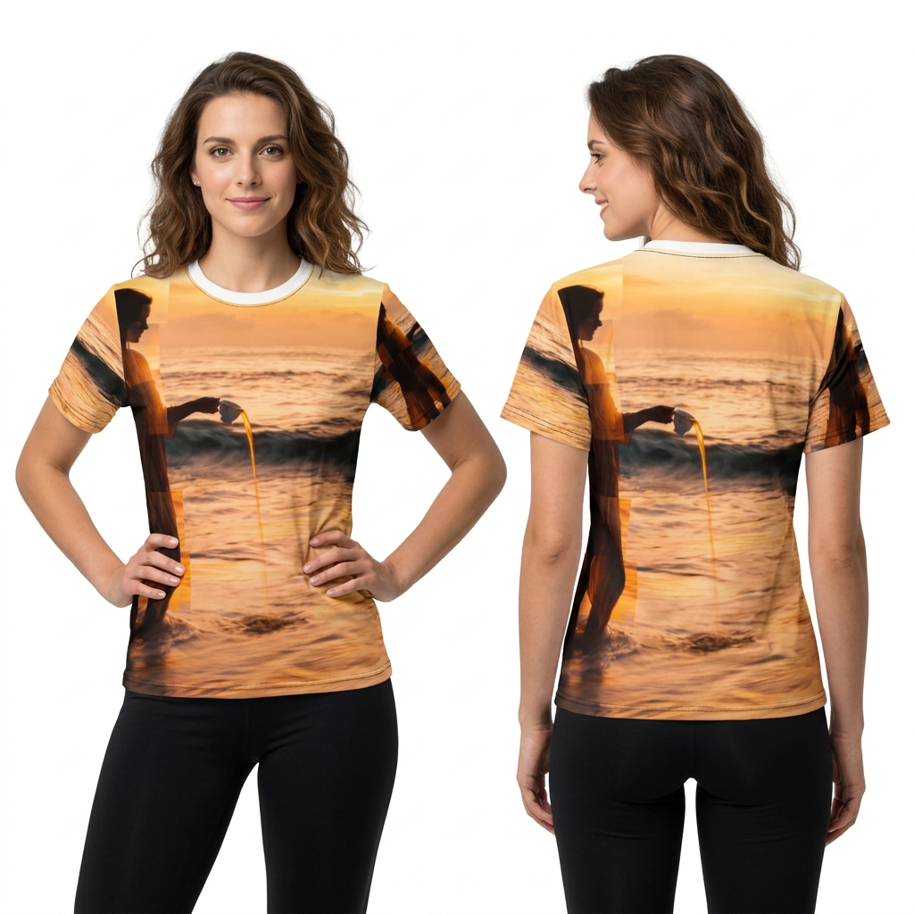 Women's Coastal Surrealism Cut & Sew Tee