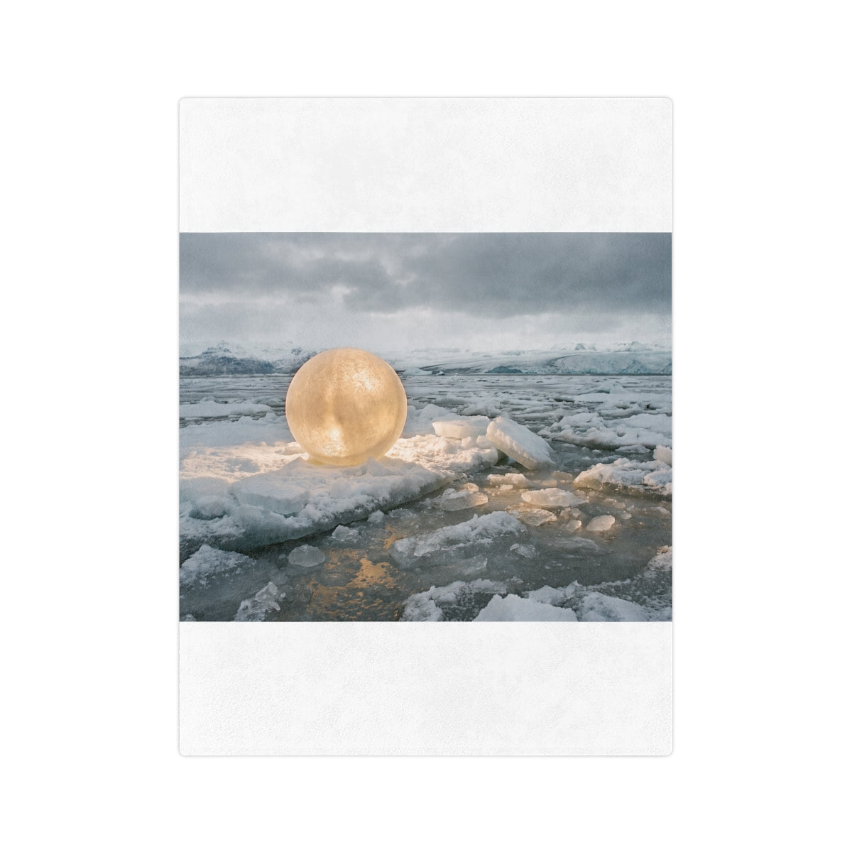 Velveteen Blanket - Arctic Glow Throw | Echovira Gallery