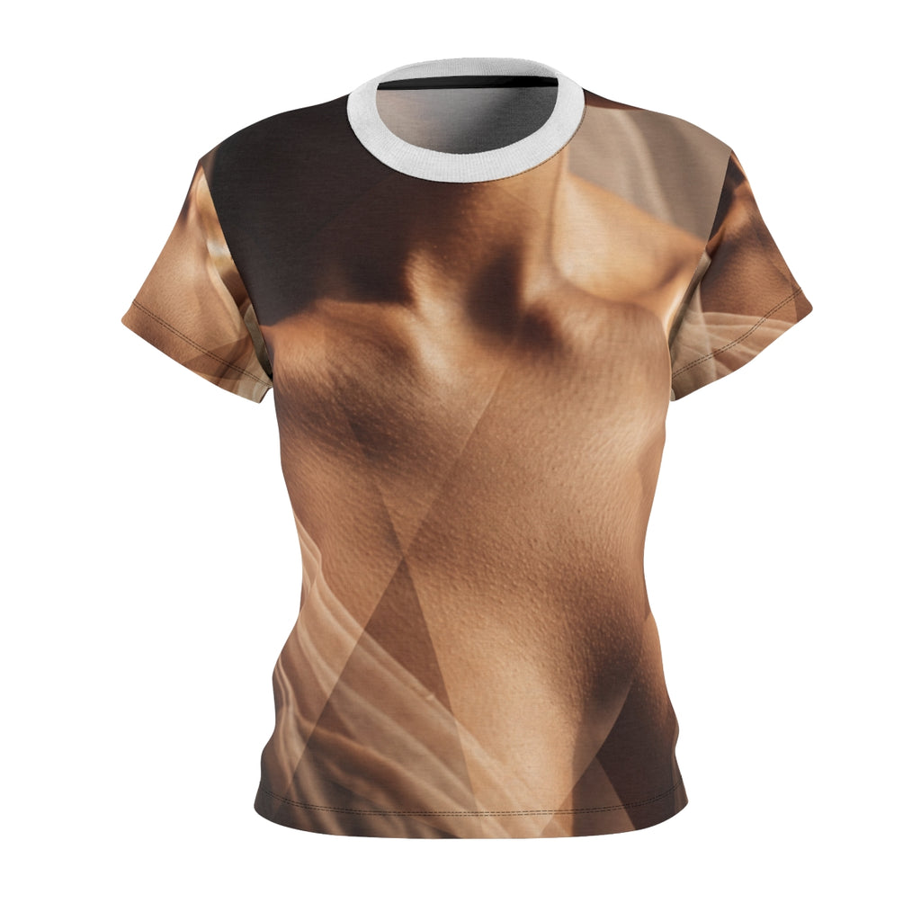 Women's Cut & Sew Tee with Veiled Form Art