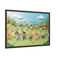 Framed Poster - Joyful Meadow Ribbon Dance (10×8, 12×8... |...
