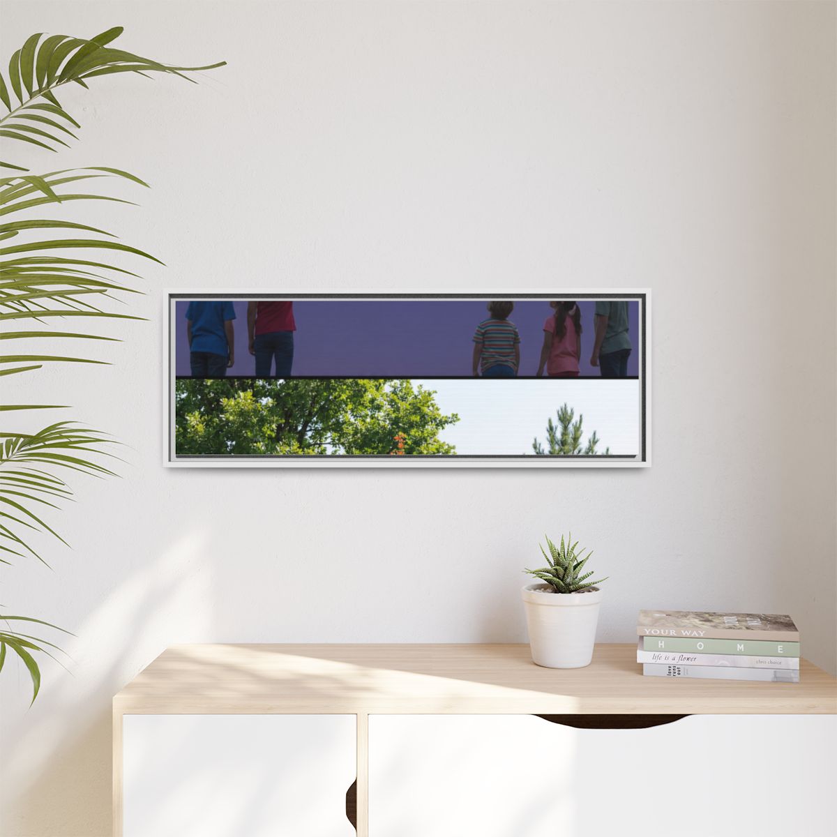 Matte Canvas, Framed - Stardust & Forest Discovery — White /...