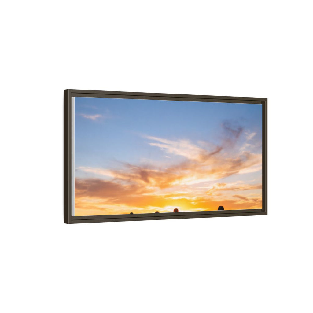 Framed Canvas - Sunset Silhouette