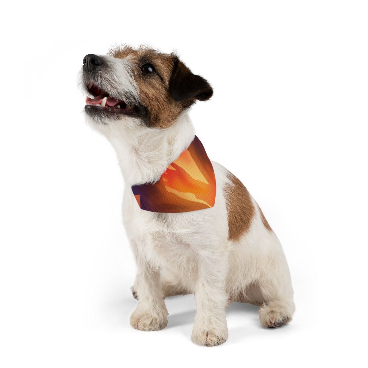 Pet Bandana Collar - Fiery Lovers Silhouette Art Print |...