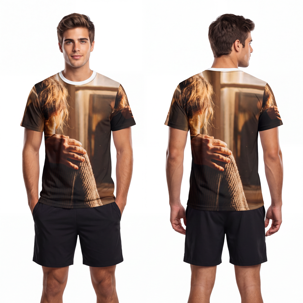 Men's Cut & Sew Tee - Velvet Hours | Echovira Gallery