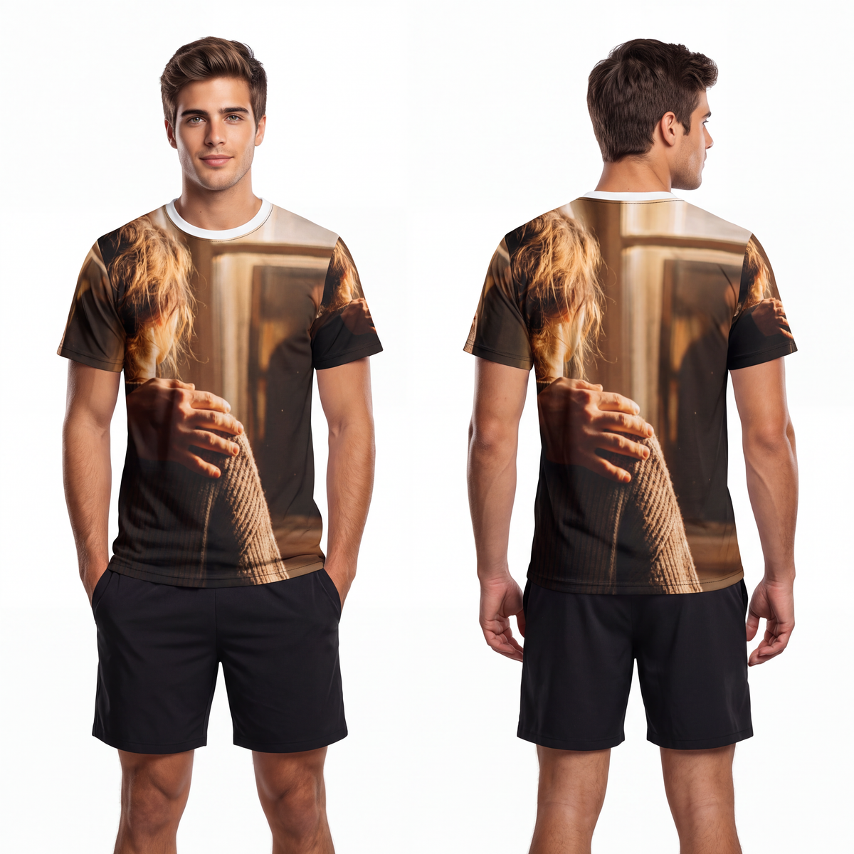 Men's Cut & Sew Tee - Velvet Hours | Echovira Gallery