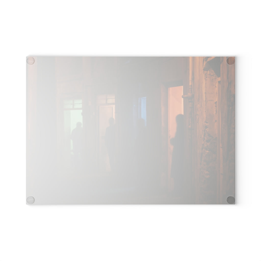 Glass Cutting Board - Shadowed Alleyway Mystery Art Print |...