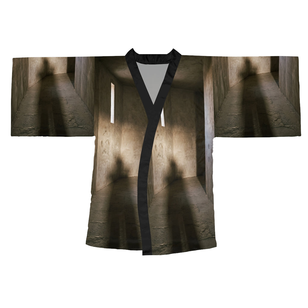 Long Sleeve Kimono Robe - Shadows of the Citadel moody... |...