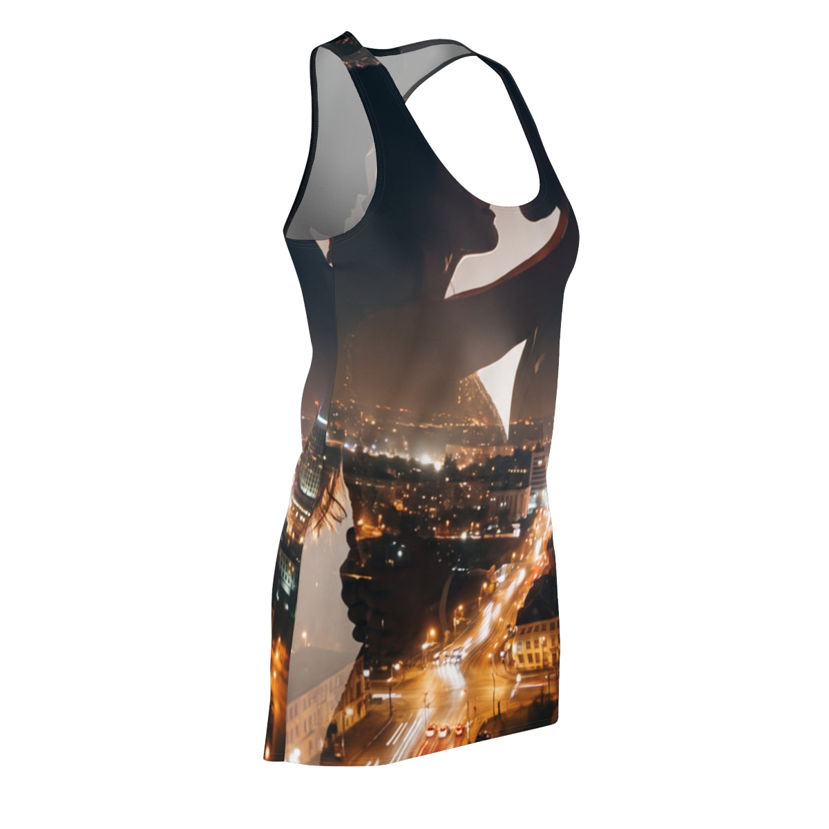Women's Cut & Sew Racerback Dress - Midnight City Romance |...