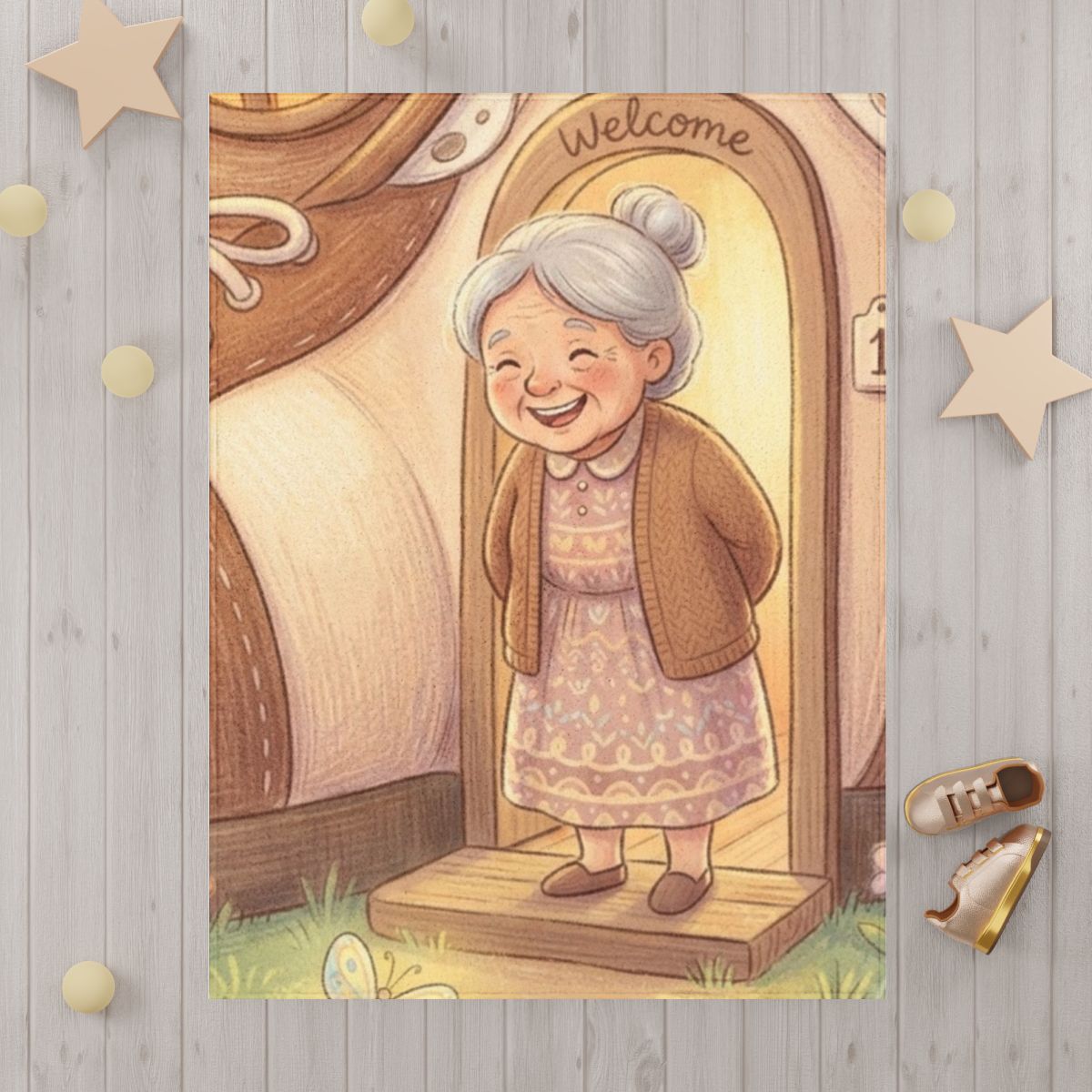 Toddler Blanket - Storybook Shoe Cottage | Echovira Gallery