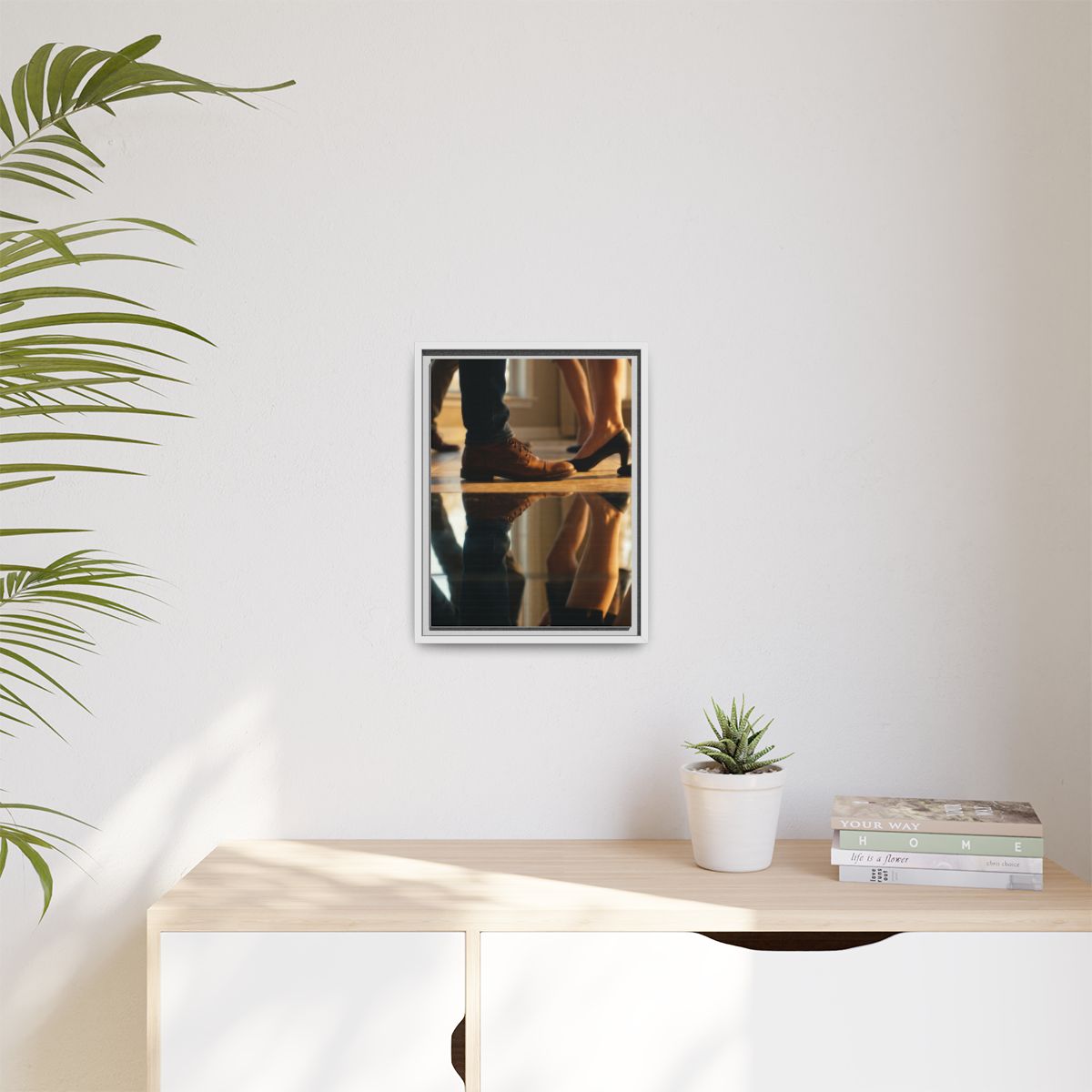 Matte Canvas, Framed - Golden Hour Reflections Cinematic Art...