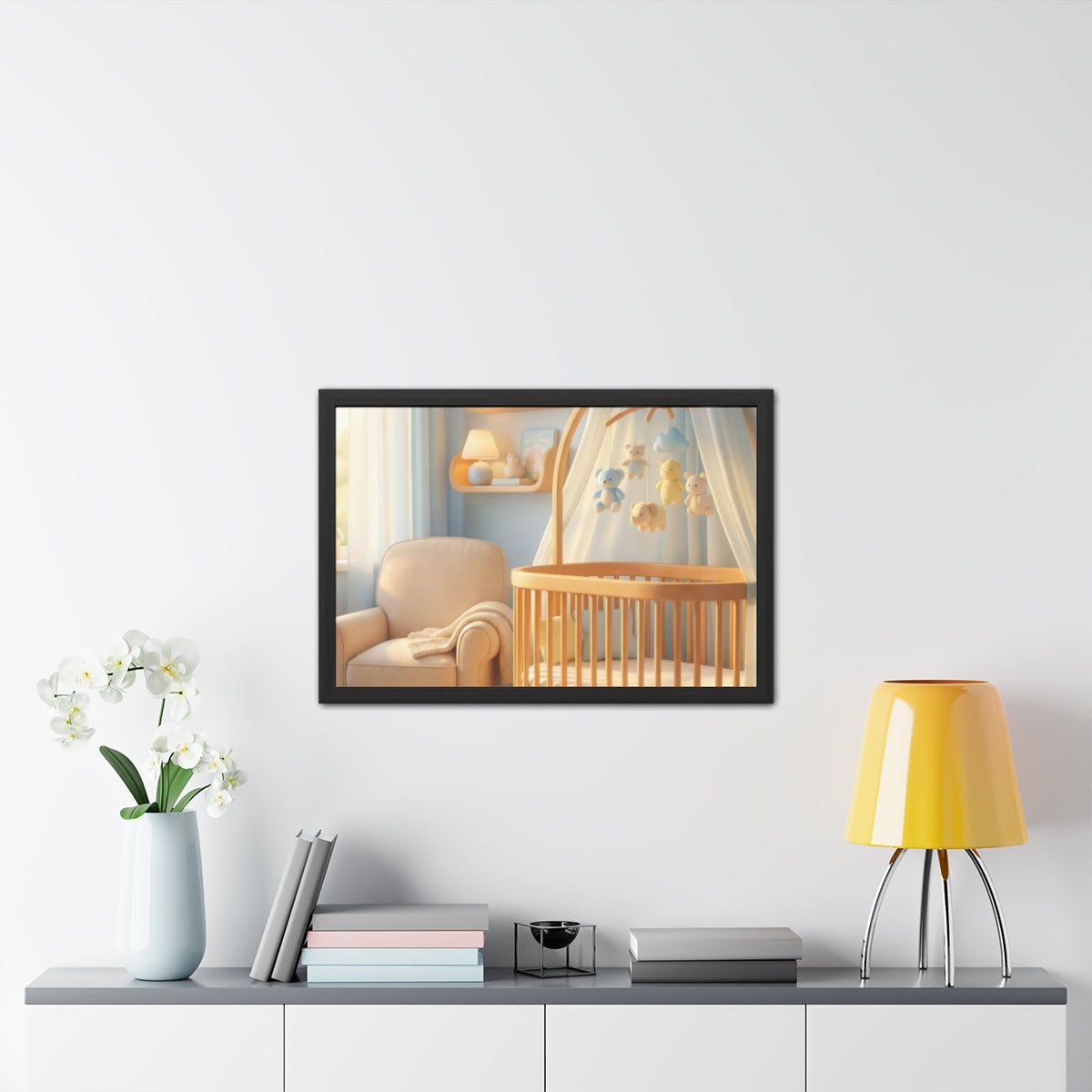 Framed Posters - Dreamy Serene Nursery Art — Landscape... |...